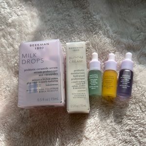 Beekman 1802 Misc- Ceramide Serum, Bloom Cream, 3 Booster Drops- Brand New